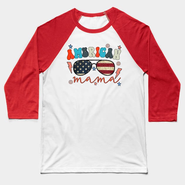 American Mama Baseball T-Shirt by kingasilas